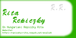 rita repiczky business card